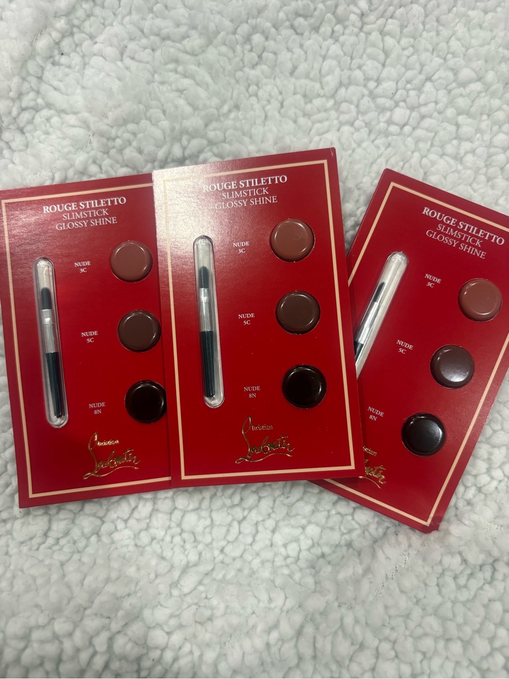 NWT 3pcs Christian Louboutin Rouge Stiletto Lipstick Samples bundle